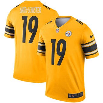 Men's Pittsburgh Steelers #19 JuJu Smith-Schuster 2021 Gold Inverted Legend Stitched Jersey
